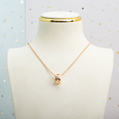 [Royal Jewelry]PARENTESI NECKLACE PINK GOLD