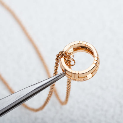[Royal Jewelry]PARENTESI NECKLACE PINK GOLD