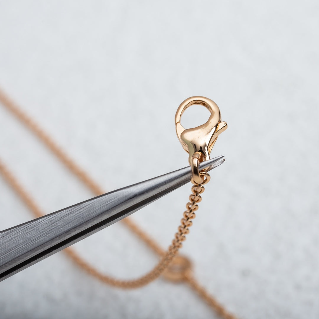 [Royal Jewelry]PARENTESI NECKLACE PINK GOLD