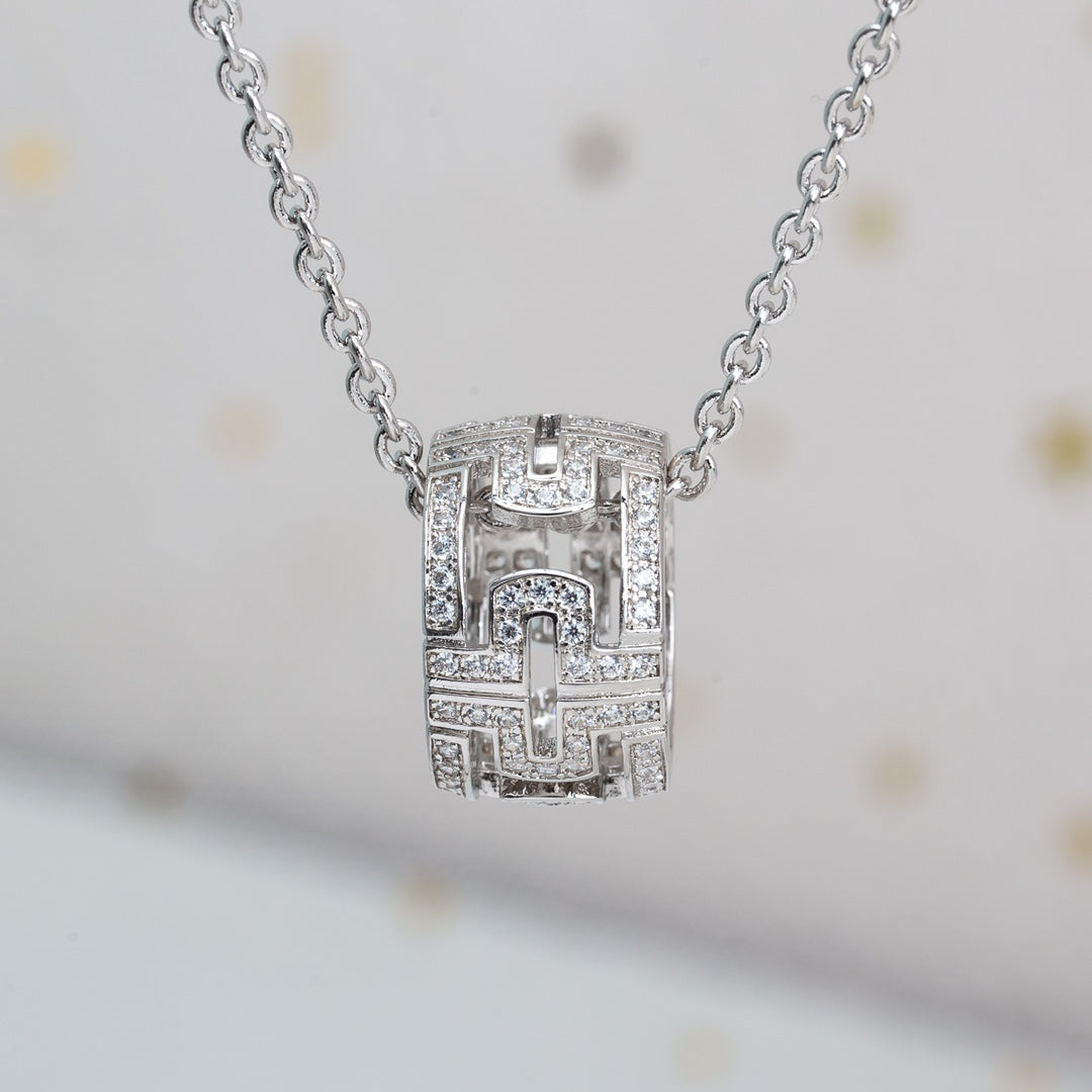 [Royal Jewelry]PARENTESI NECKLACE SILVER DIAMOND