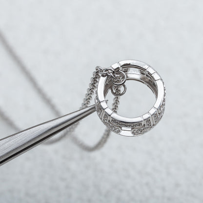 [Royal Jewelry]PARENTESI NECKLACE SILVER DIAMOND