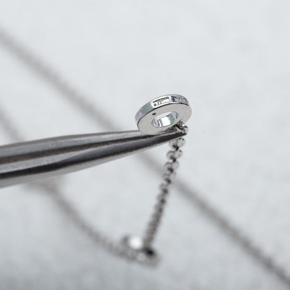 [Royal Jewelry]PARENTESI NECKLACE SILVER DIAMOND