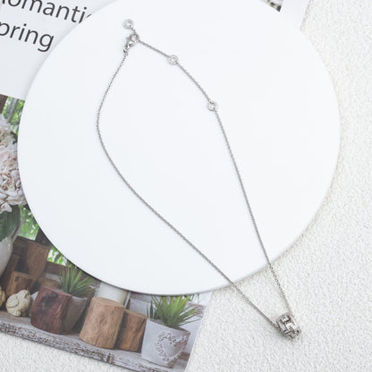 [Royal Jewelry]PARENTESI NECKLACE SILVER DIAMOND