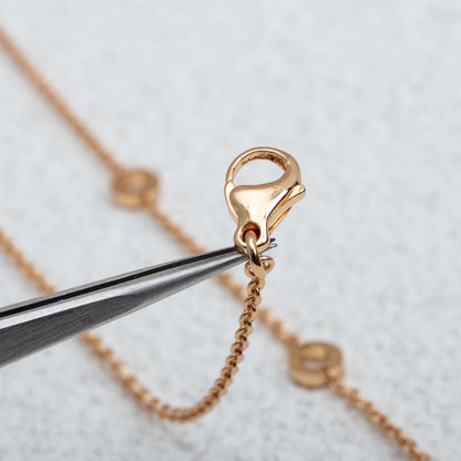[Royal Jewelry]PARENTESI NECKLACE PINK GOLD DIAMOND