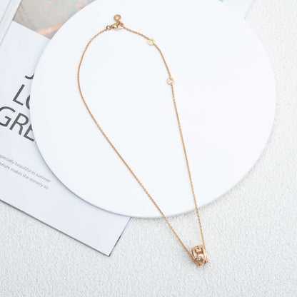 [Royal Jewelry]PARENTESI NECKLACE PINK GOLD DIAMOND