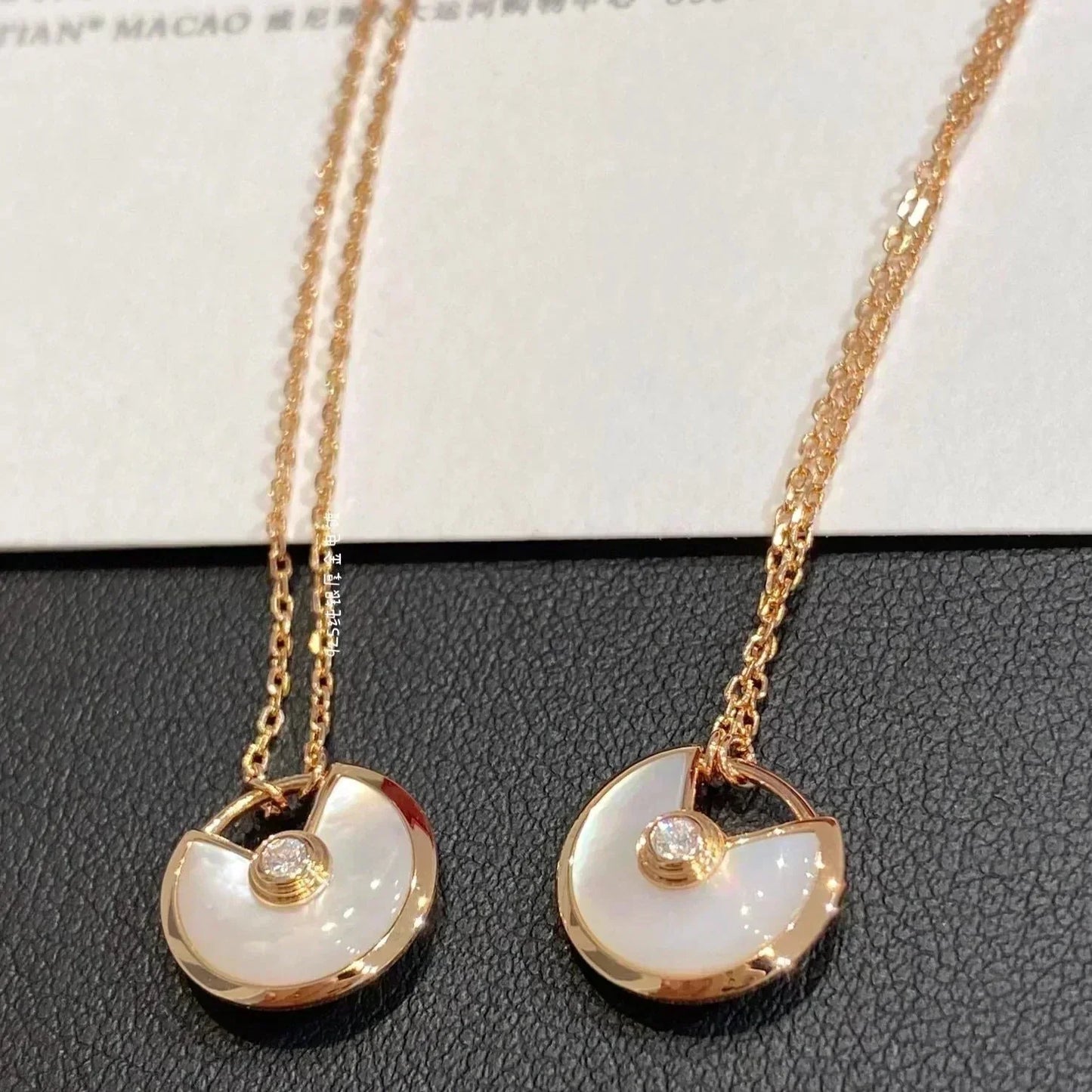 [Royal Jewelry]AMULETTE ROSE GOLD MOP NECKLACE