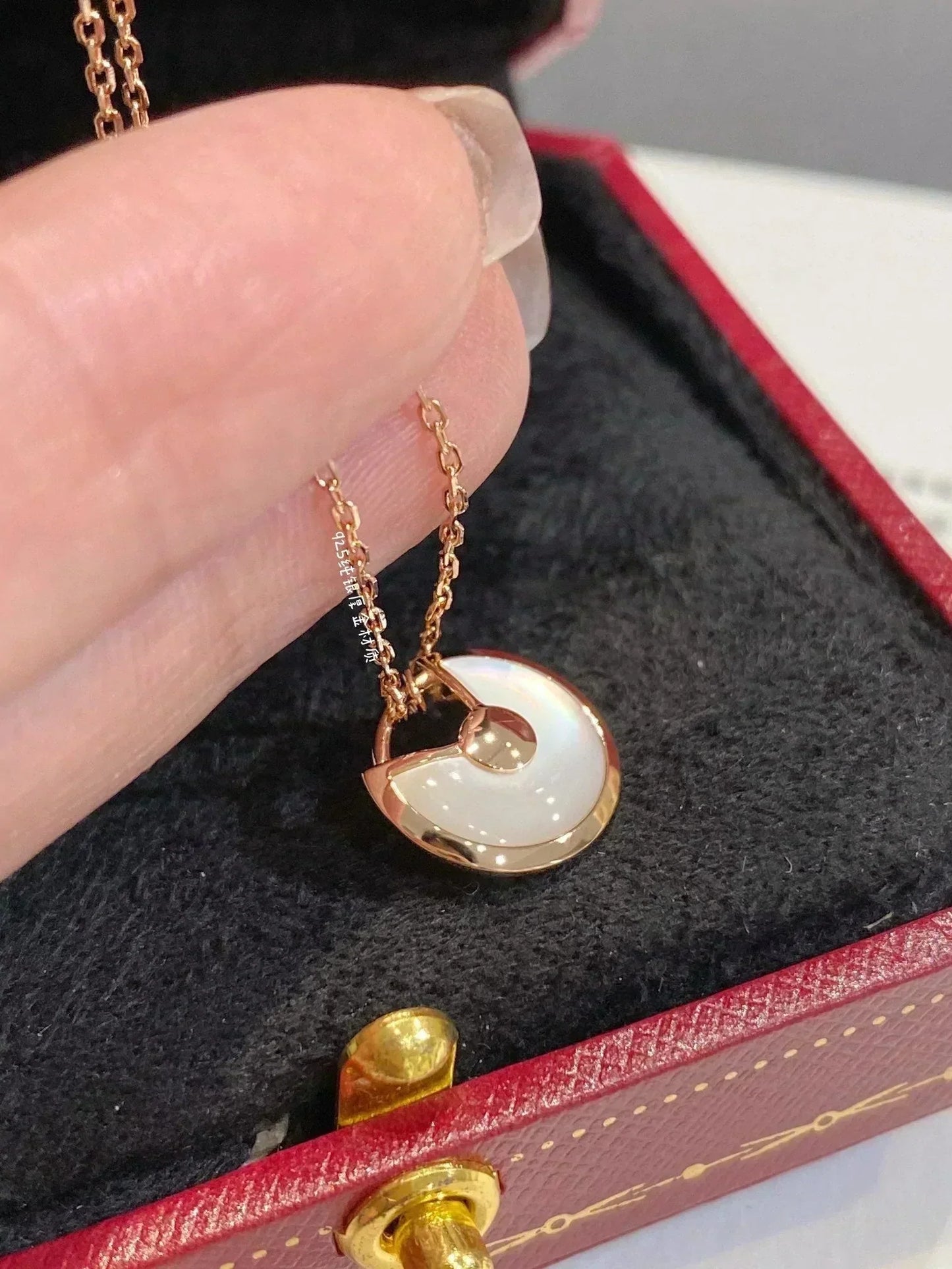 [Royal Jewelry]AMULETTE ROSE GOLD MOP NECKLACE