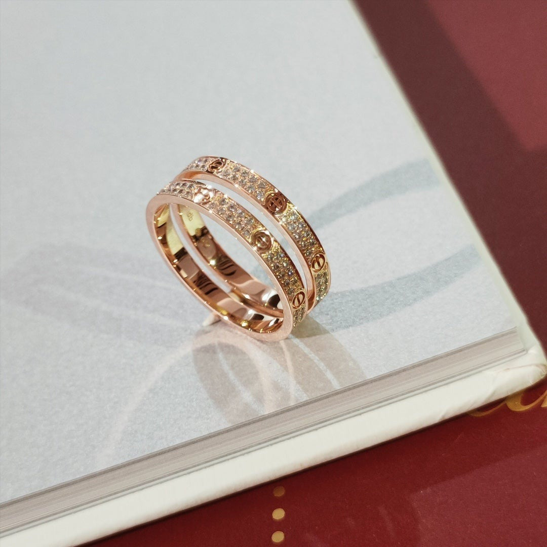 [Royal Jewelry]LOVE RING 2.65MM DIAMOND