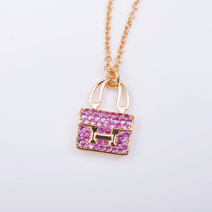 [Royal Jewelry]CONSTANCE PEDANT PURPLE DIAMOND NECKLACE