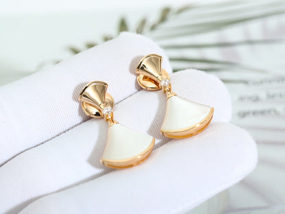 [Royal Jewelry]DREAM MOP PINK GOLD EARRINGS