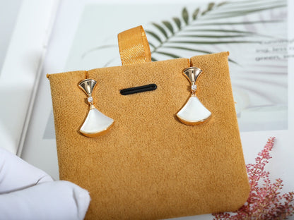 [Royal Jewelry]DREAM MOP PINK GOLD EARRINGS