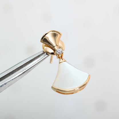 [Royal Jewelry]DREAM MOP PINK GOLD EARRINGS