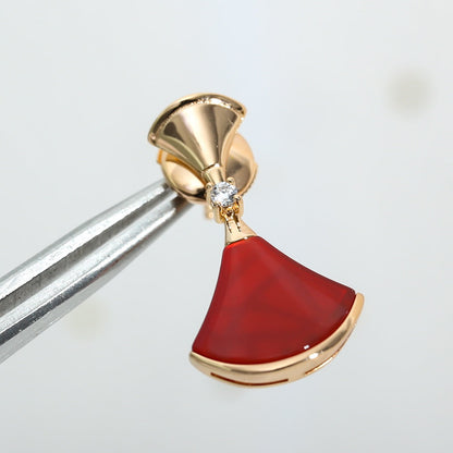 [Royal Jewelry]DREAM Carnelian PINK GOLD EARRINGS