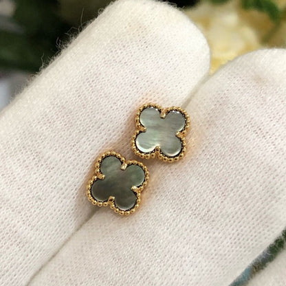 [Royal Jewelry]CLOVER MINI GOLD EARRINGS