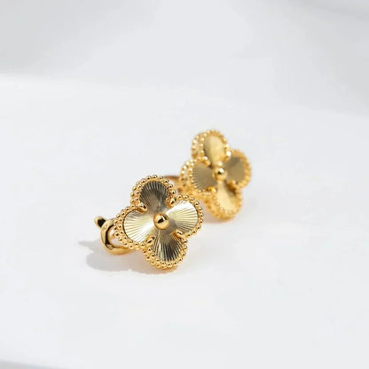 [Royal Jewelry]CLOVER MEDIUM 1 MOTIFS LASER EARRINGS