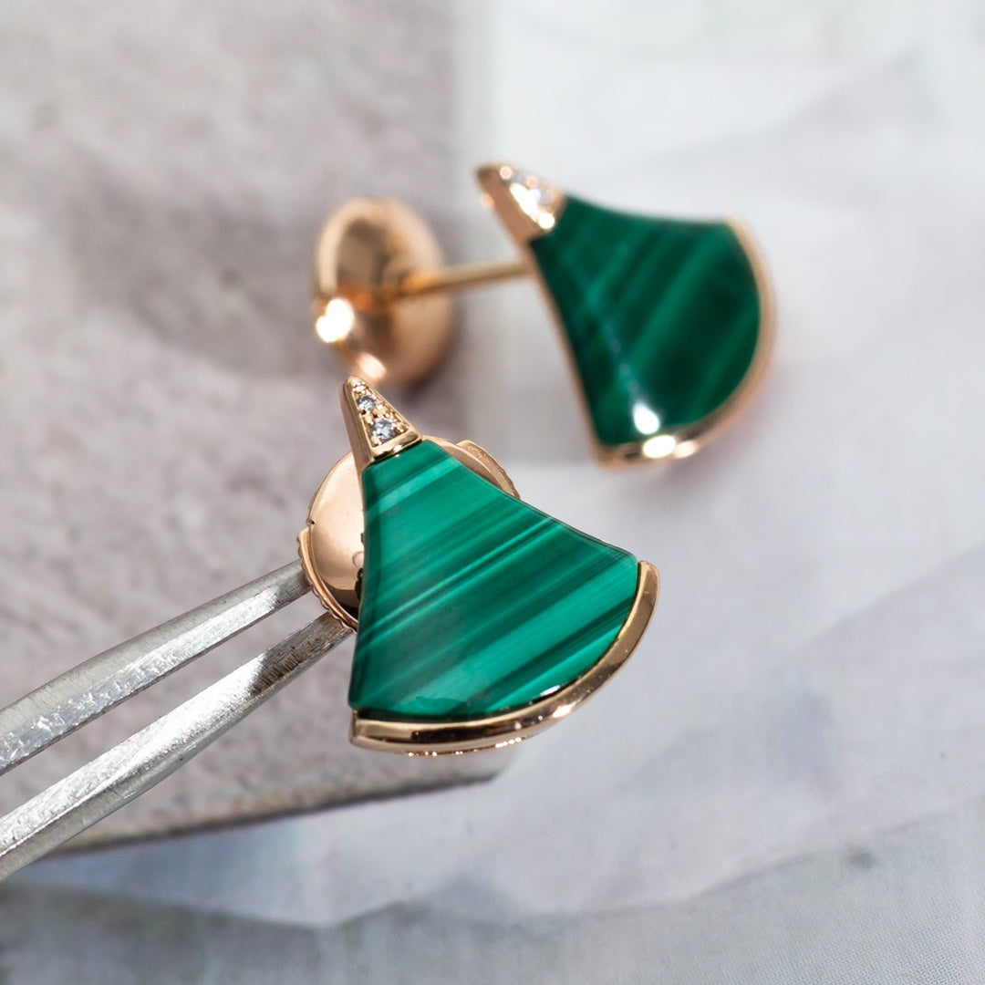 [Royal Jewelry]DIVAS DREAM EARRINGS PINK GOLD
