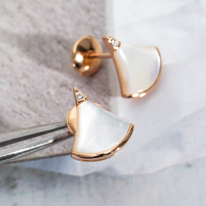 [Royal Jewelry]DIVAS DREAM EARRINGS PINK GOLD
