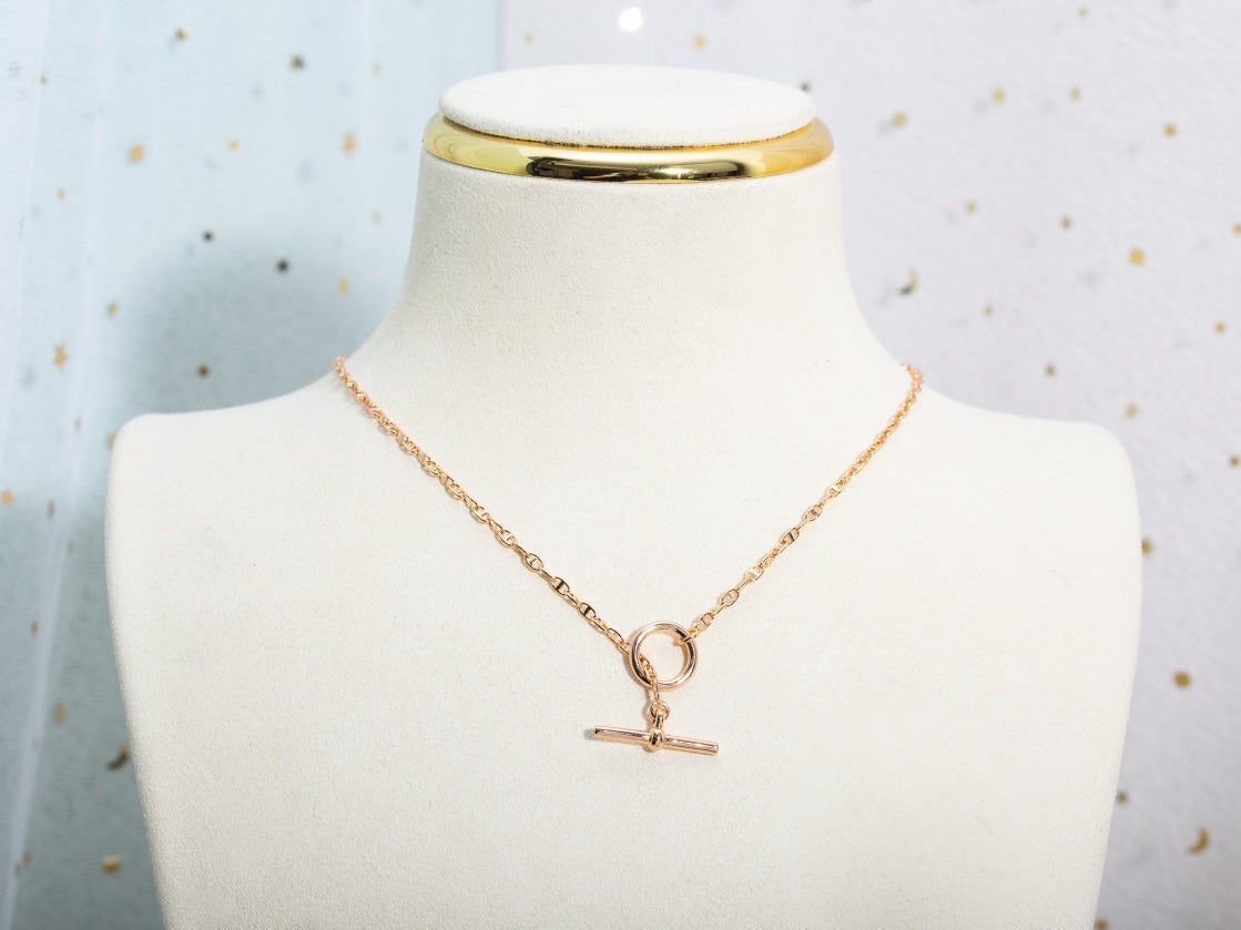 [Royal Jewelry]ECHAPPEE NECKLACE PINK GOLD