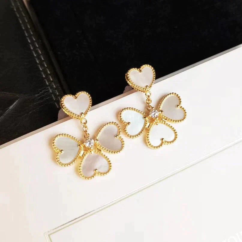 [Royal Jewelry]CLOVER SWEET WHITE MOP EARRINGS