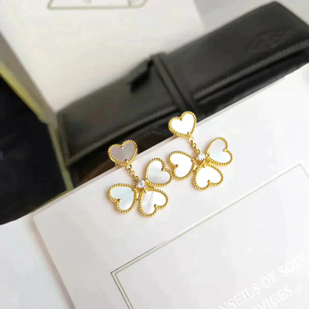 [Royal Jewelry]CLOVER SWEET WHITE MOP EARRINGS