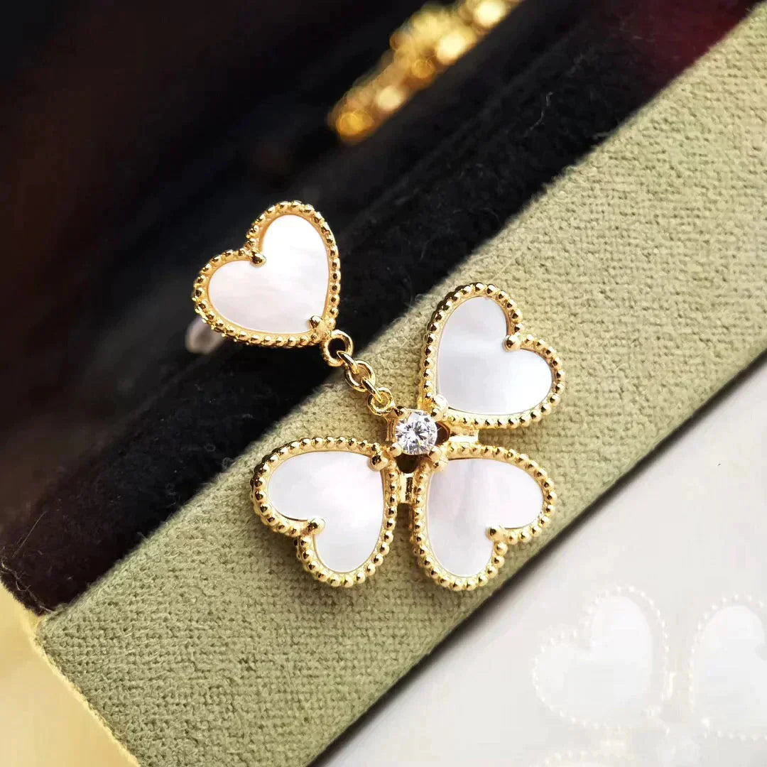 [Royal Jewelry]CLOVER SWEET WHITE MOP EARRINGS