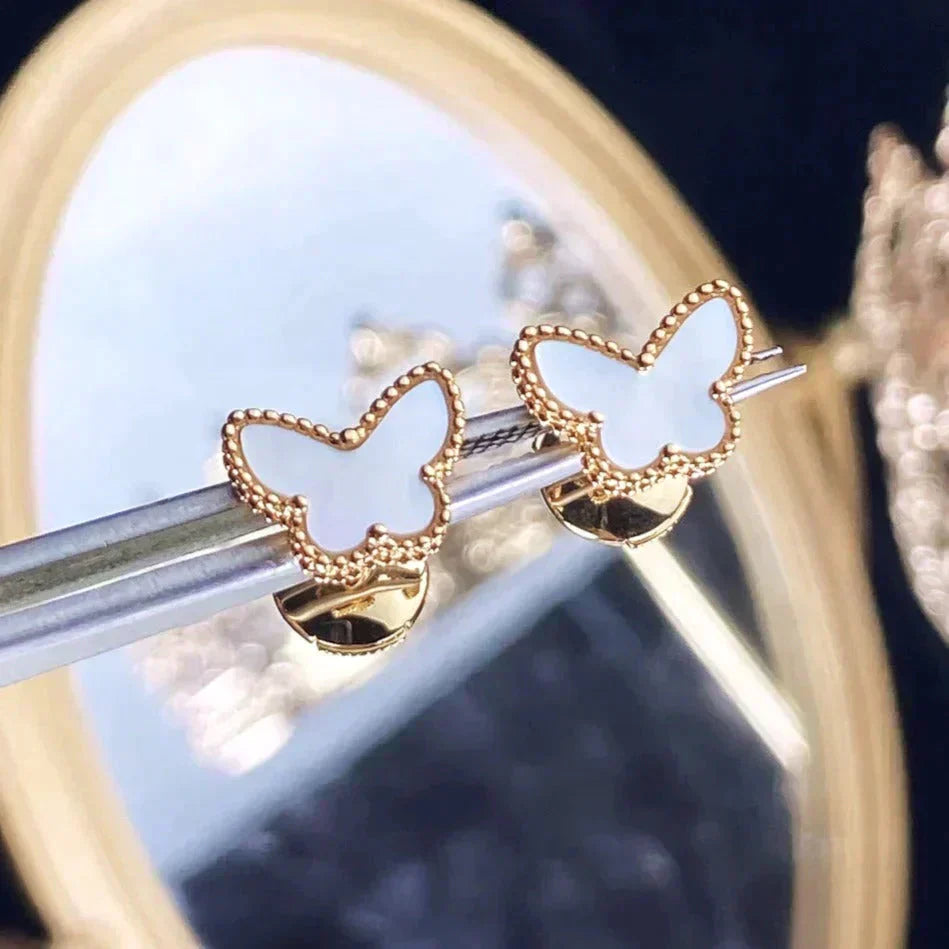 [Royal Jewelry]SWEET BUTTERFLY MOP EARSTUDS