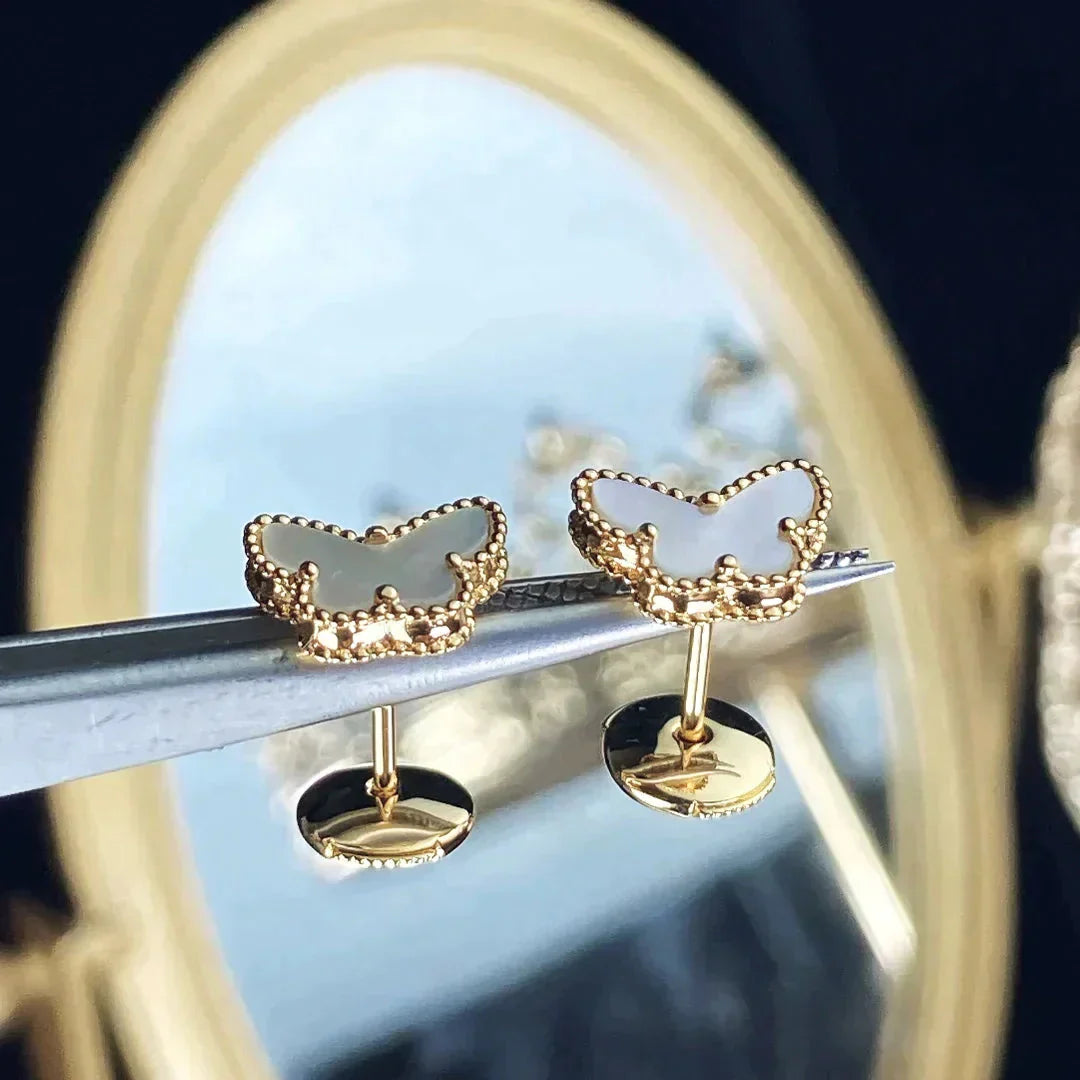 [Royal Jewelry]SWEET BUTTERFLY MOP EARSTUDS
