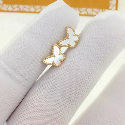 [Royal Jewelry]SWEET BUTTERFLY MOP EARSTUDS