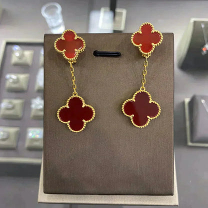 [Royal Jewelry]CLOVER 2 MOTIFS  EARRINGS (MULTIPLE CHOICESC