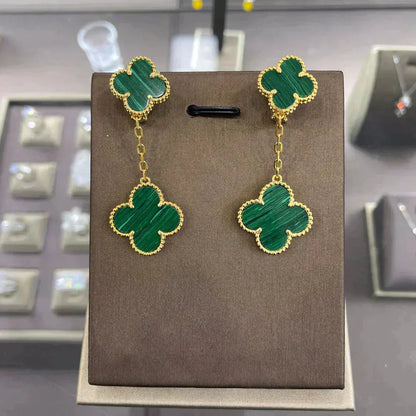 [Royal Jewelry]CLOVER 2 MOTIFS  EARRINGS (MULTIPLE CHOICESC