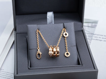 [Royal Jewelry]SERPENTI PINK GOLD NECKLACE DIAMOND