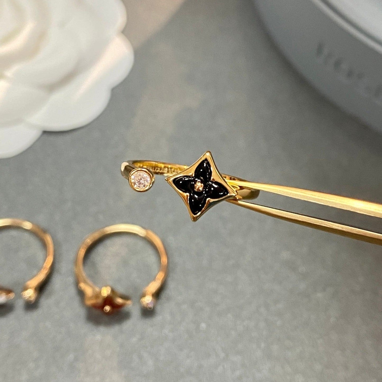 [Royal Jewelry]STAR 1 DIAMOND OPEN RING