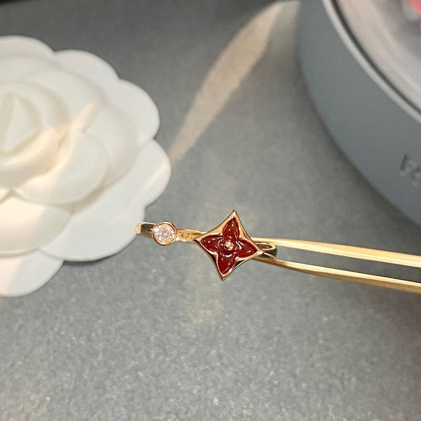 [Royal Jewelry]STAR 1 DIAMOND OPEN RING