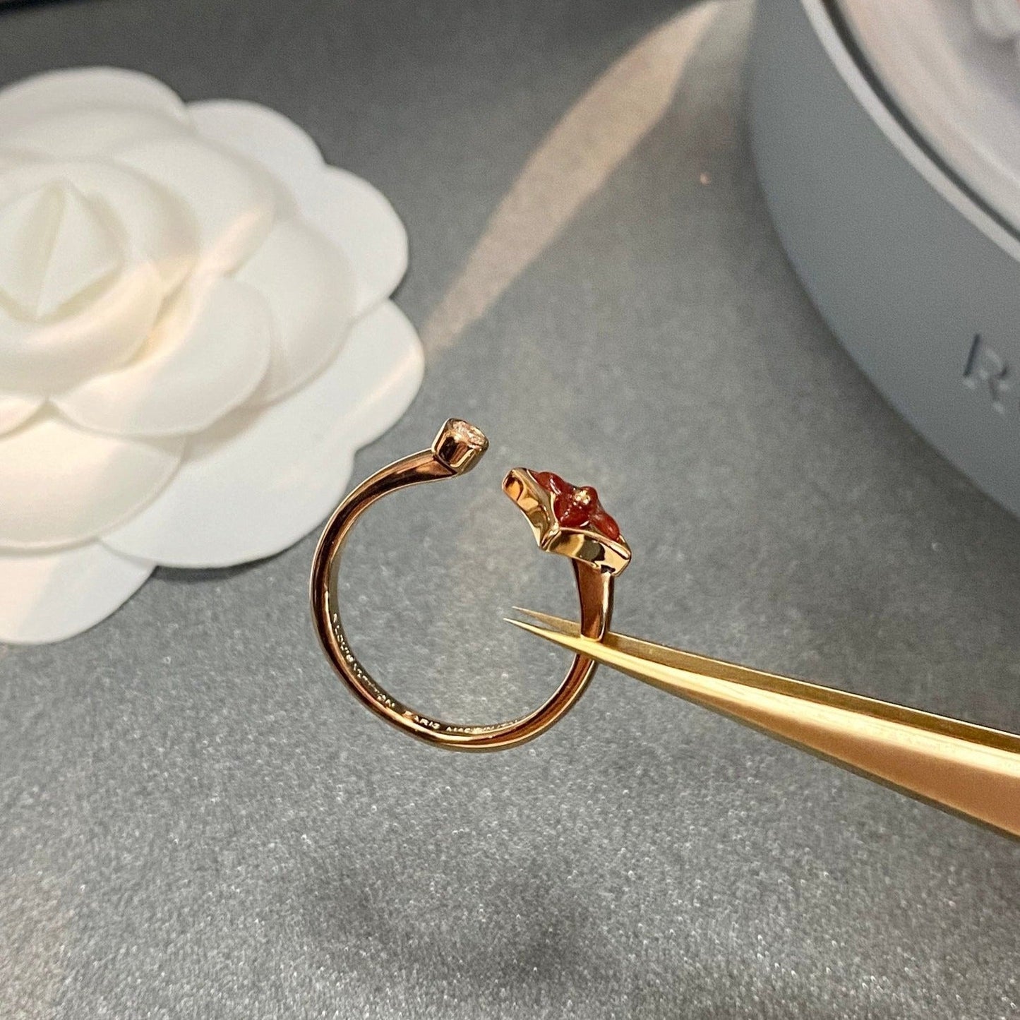 [Royal Jewelry]STAR 1 DIAMOND OPEN RING