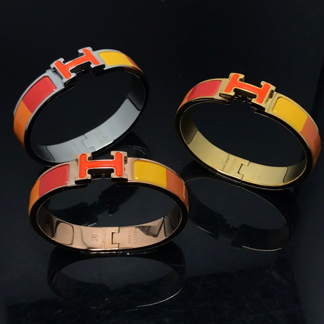 [Royal Jewelry]H BRACELET ORANGE RAINBOW CERAMIC
