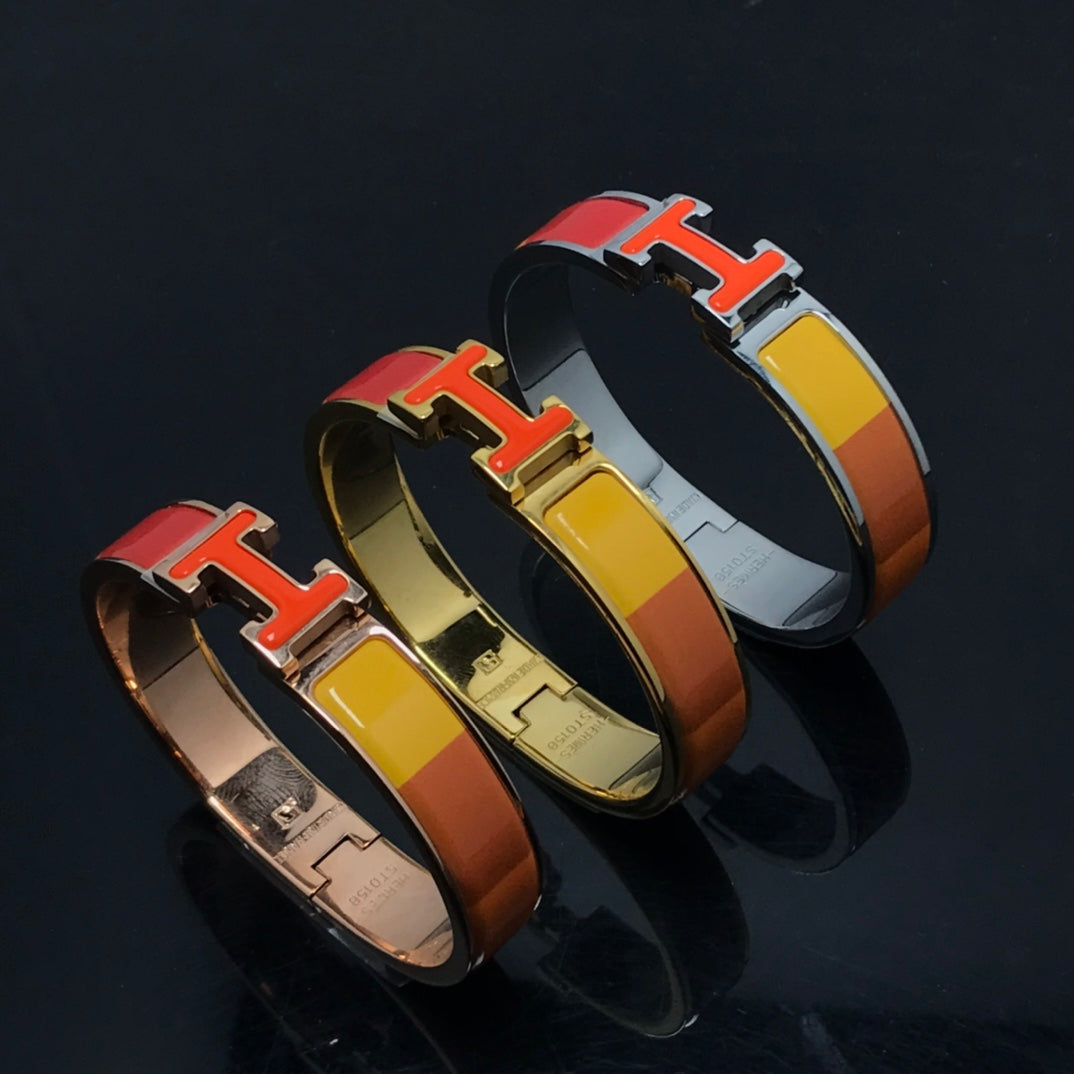 [Royal Jewelry]H BRACELET ORANGE RAINBOW CERAMIC