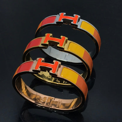 [Royal Jewelry]H BRACELET ORANGE RAINBOW CERAMIC