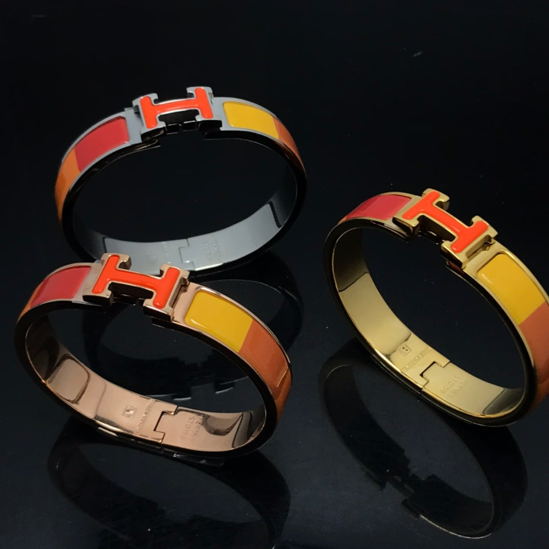 [Royal Jewelry]H BRACELET ORANGE RAINBOW CERAMIC