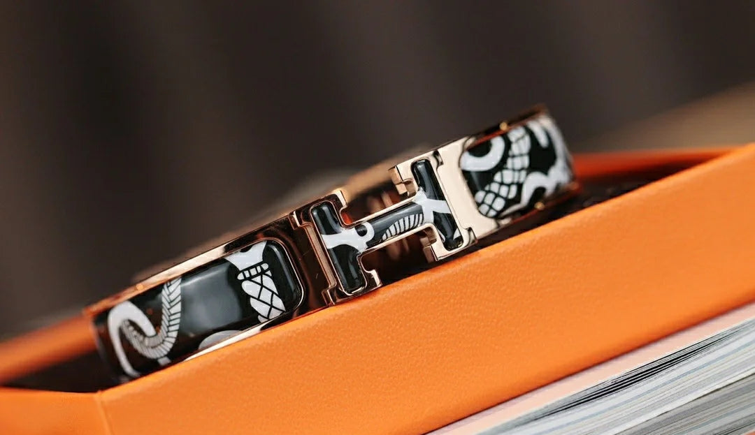[Royal Jewelry]H TARTAN BRACELET 12MM