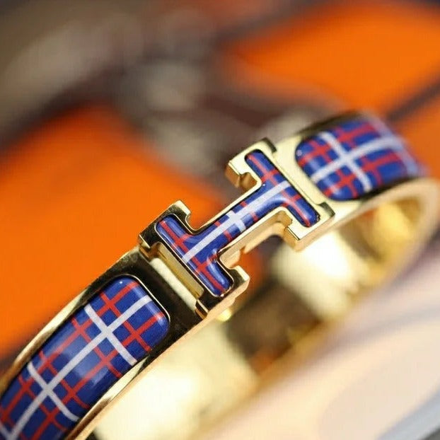 [Royal Jewelry]H TARTAN BRACELET 12MM