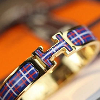 [Royal Jewelry]H TARTAN BRACELET 12MM