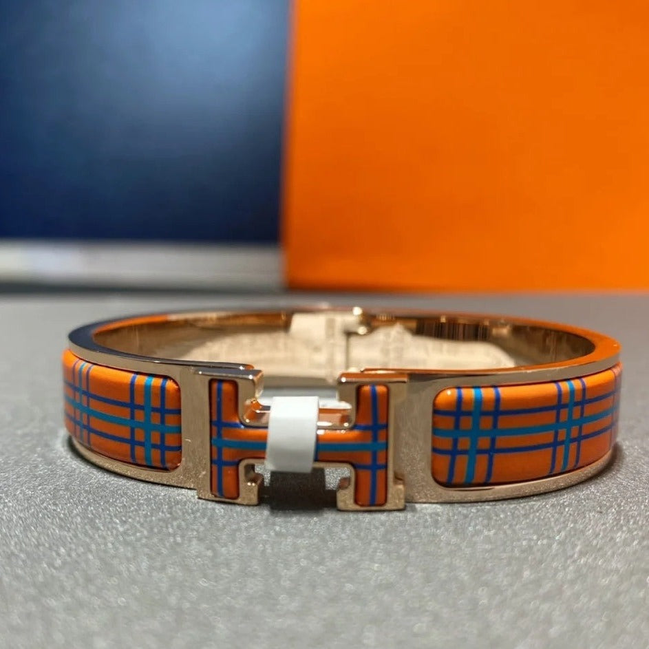 [Royal Jewelry]H TARTAN BRACELET 12MM