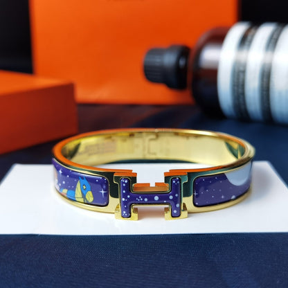 [Royal Jewelry]H STAR AND MOON BRACELET 12MM
