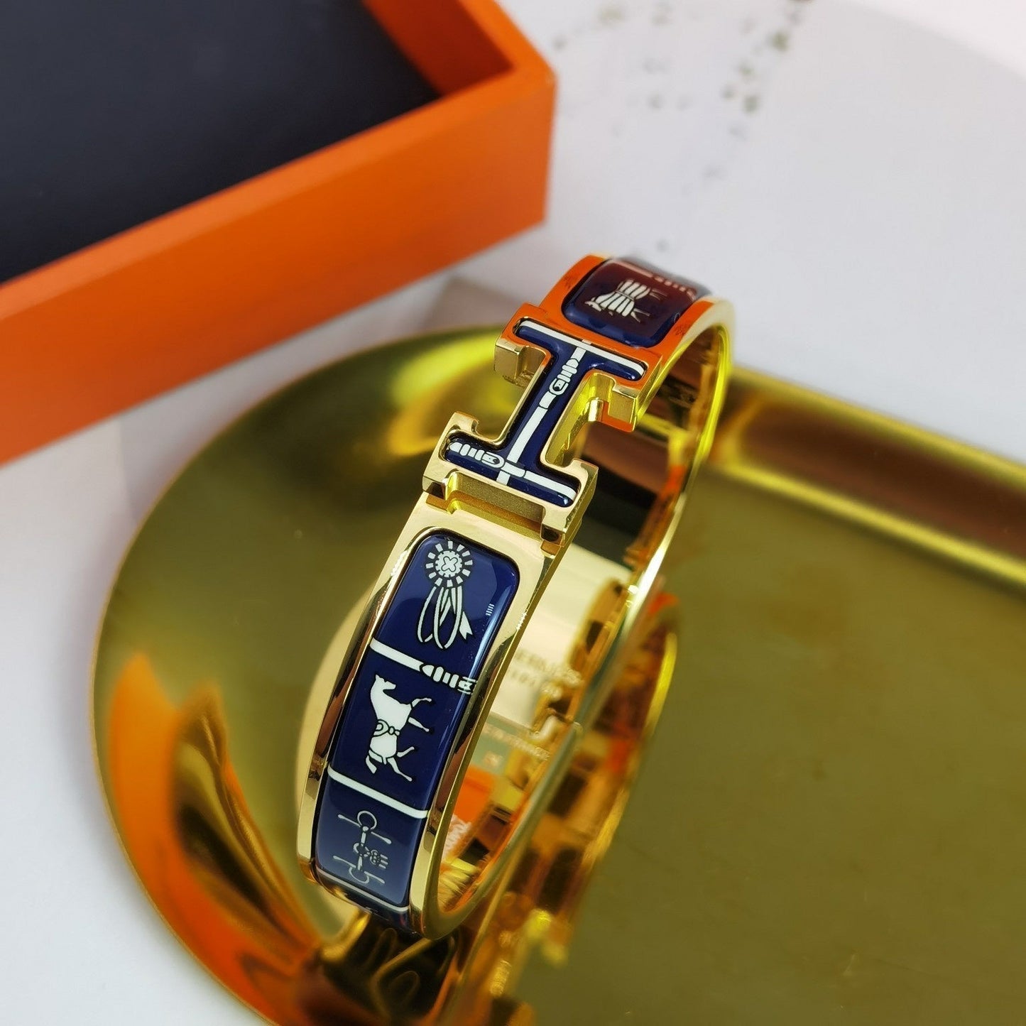 [Royal Jewelry]H COUVERTURES DARK BLUE BRACELET