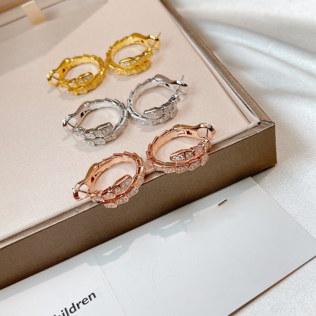 [Royal Jewelry]SERPENTI EARRINGS DIAMOND