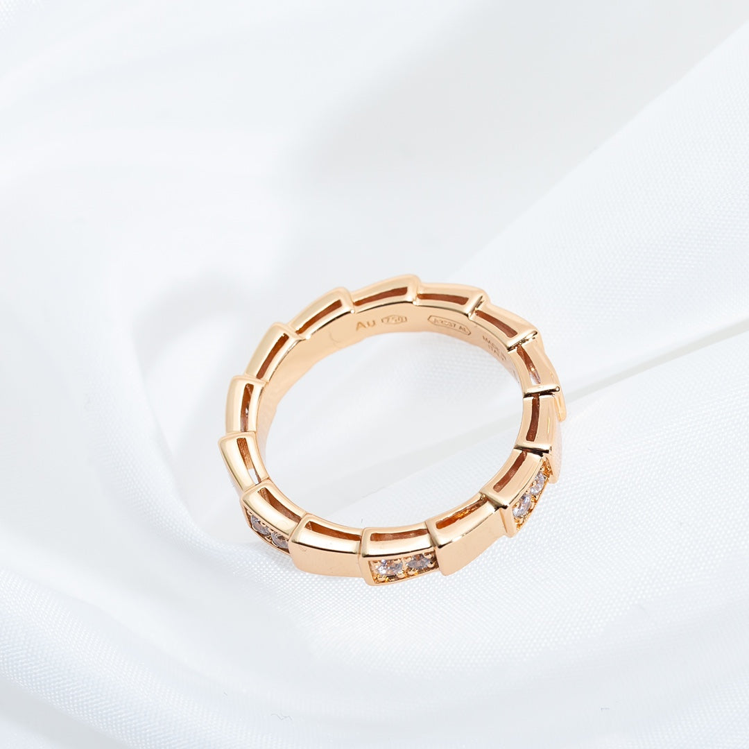 [Royal Jewelry]SERPENTI RING PINK GOLD  3MM