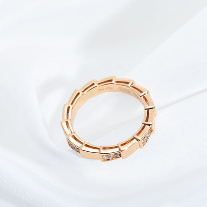 [Royal Jewelry]SERPENTI RING PINK GOLD  3MM