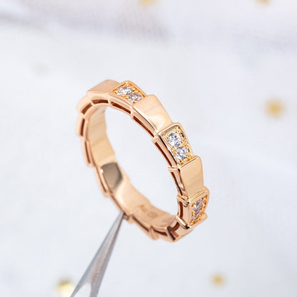 [Royal Jewelry]SERPENTI RING PINK GOLD  3MM