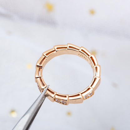 [Royal Jewelry]SERPENTI RING PINK GOLD  3MM