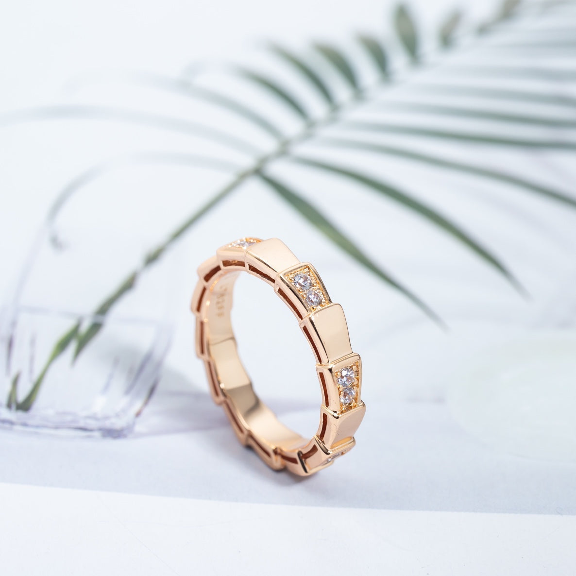 [Royal Jewelry]SERPENTI RING PINK GOLD  3MM
